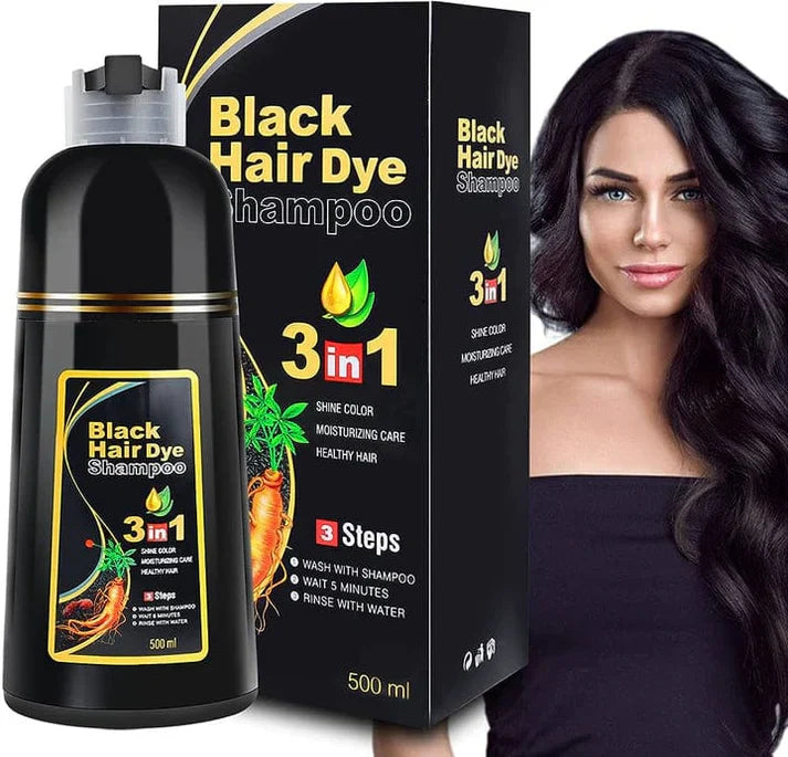 3-IN-1 BLACK HAIR DYE SHAMPOO (AYURVEDIC NO SIDE EFFECT) - Buy 1 Get 1 Free 🔥