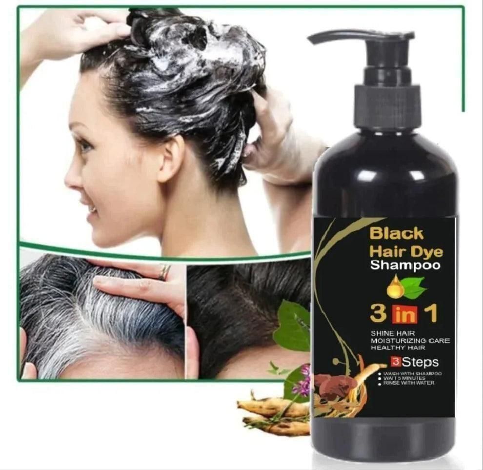3-IN-1 BLACK HAIR DYE SHAMPOO (AYURVEDIC NO SIDE EFFECT) - Buy 1 Get 1 Free 🔥